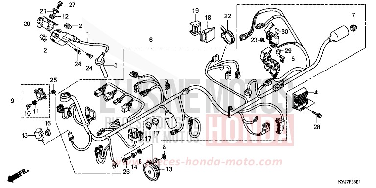KABELBAUM (CBR250RA) von CBR250R ABS PEARL SPENCER BLUE (PB308) von 2011